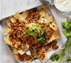 Chicken and Mushroom Nachos Chicken and Mushroom Nachos