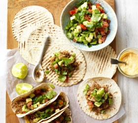 Mushroom and Beef Soft Shell Tacos Mushroom and Beef Soft Shell Tacos