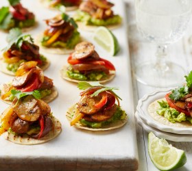 Spiced Mushroom and Avocado Tostadas