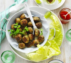 Thai Pork and Mushroom Meatballs