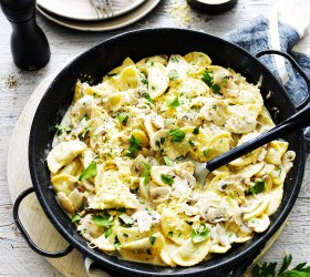 Creamy Mushroom and Three-Cheese Ravioli Creamy Mushroom and Three-Cheese Ravioli