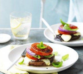 BBQ Mushroom Caprese Salad