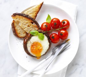 Portabella Mushroom Baked Egg Portabella Mushroom Baked Egg