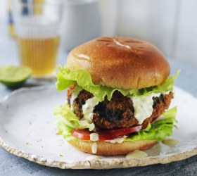 Southern-Fried Portabella Mushroom Burger