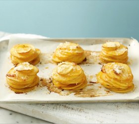 Crispy Parmesan Potato Stacks