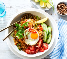 Nasi Goreng with Fried Eggs