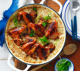 One-pot Teriyaki Chicken Wings with Rice