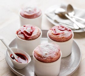 Hot Raspberry Souffles Hot Raspberry Souffles
