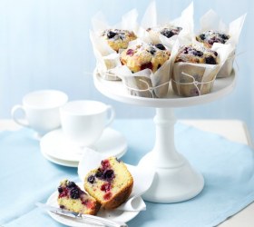 Double Berry & Sour Cream Muffins