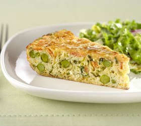 Smoked Salmon and Ricotta Frittata with Shredded Endive Salad Smoked Salmon and Ricotta Frittata with Shredded Endive Salad