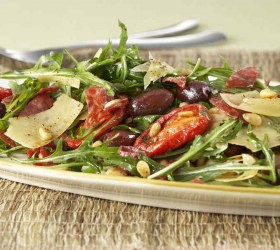 Crispy Salami, Tomato & Pine Nut Salad