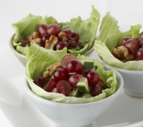 Grape and Walnut Salad Cups