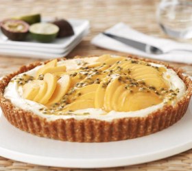 Lime Mascarpone and Mango Tart