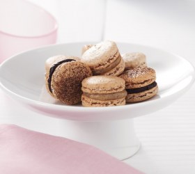 Hazelnut and Espresso Macarons