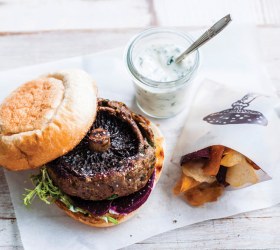 Mushroom lamb burger Mushroom lamb burger