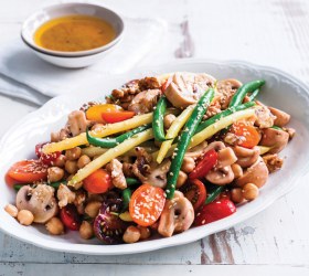 Mushroom, Chickpea & Toasted Walnut Salad