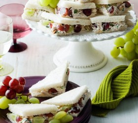 Chicken and Grape Party Sandwiches