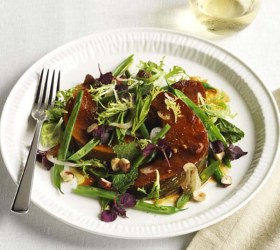 Soy-roast pumpkin salad