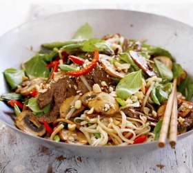 Mushroom, Beef and Basil Stir-fry
