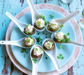 Roasted Mushroom Cups with Crab & Avocado