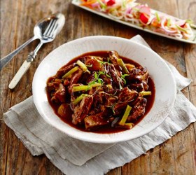 Slow Braised Pork Belly with Quick Pickled Salad