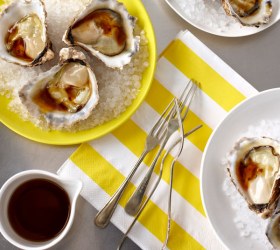 Oysters with Soy and Lime Dressing