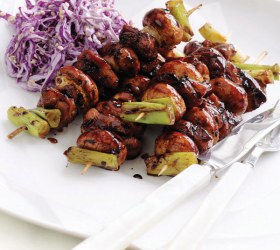 Mushroom & Chicken Yakitori