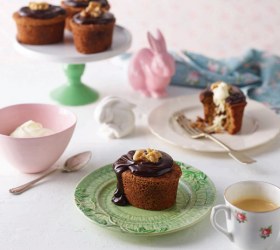 Mini Date, Chocolate & Walnut Easter Cake