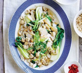 Ginger Mushrooms & Fish Stir-Fry Ginger Mushrooms & Fish Stir-Fry