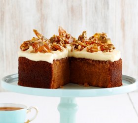 Butternut Pumpkin Spice Cake with Sunflower Almond Toffee