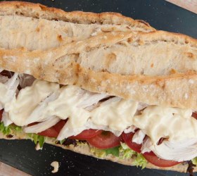 Chicken Salad Baguette with whole Egg Mayonnaise