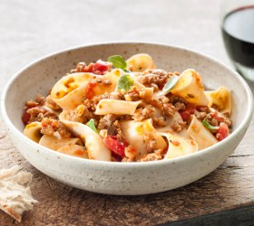 Ribbon Pasta with Tomato & Fennel Sausage