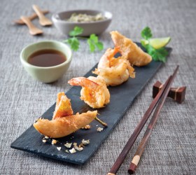 Pear and Prawn Tempura