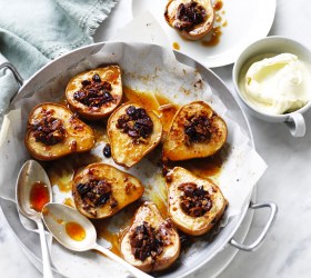 Baked Pears with Mascarpone