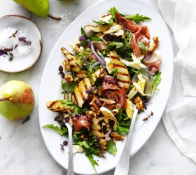 Grilled Pear, Rocket and Prosciutto Salad