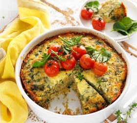 Quinoa, Spinach and Egg Bake