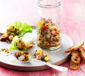 White Fish and Nectarine Ceviche