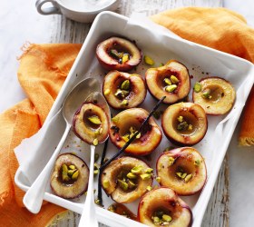 Cardamom Roasted Nectarines with Vanilla and Coconut Yoghurt