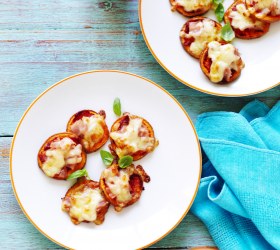 Sweet Potato, Cheese and Bacon Pizzas Sweet Potato, Cheese and Bacon Pizzas