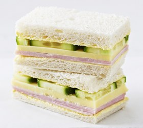 Ham, Cheese and Cucumber Sandwich
