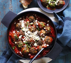 Ricotta and Mushroom Meatballs with Tomato Sauce