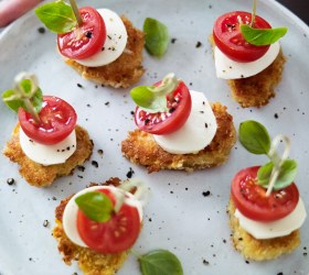 Mini Summer Chicken Caprese Bites