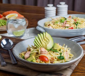 Smoked Trout and Avocado Pasta