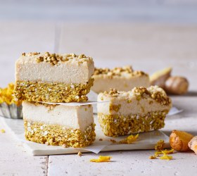 Turmeric, Maple & Ginger Slice
