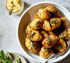 Roast Herb, Chilli and Orange Butter Hasselback Potatoes Roast Herb, Chilli and Orange Butter Hasselback Potatoes