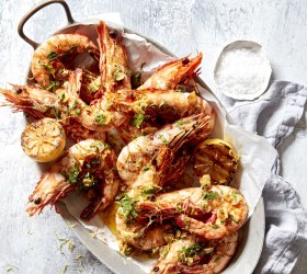 Quick BBQ prawns with Garlic and Chilli