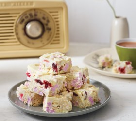 White Chocolate & Raspberry Rocky Road White Chocolate & Raspberry Rocky Road