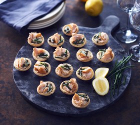 Smoked Salmon and Dill Tartlets
