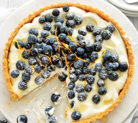 No-bake blueberry and ricotta tart