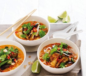 Eggplant, Lime and Tofu Laksa